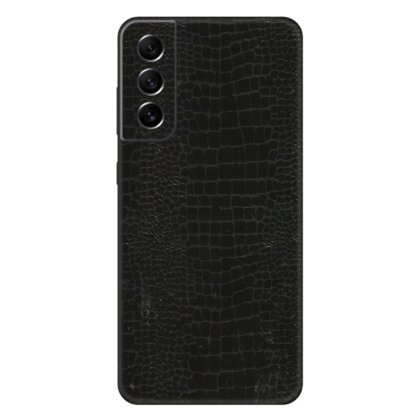 Samsung A/S Series Phone Skins (All Models) - Snake Leather Black - 3D Embossed Finish (L-107) Samsung Galaxy S21 FE 5G