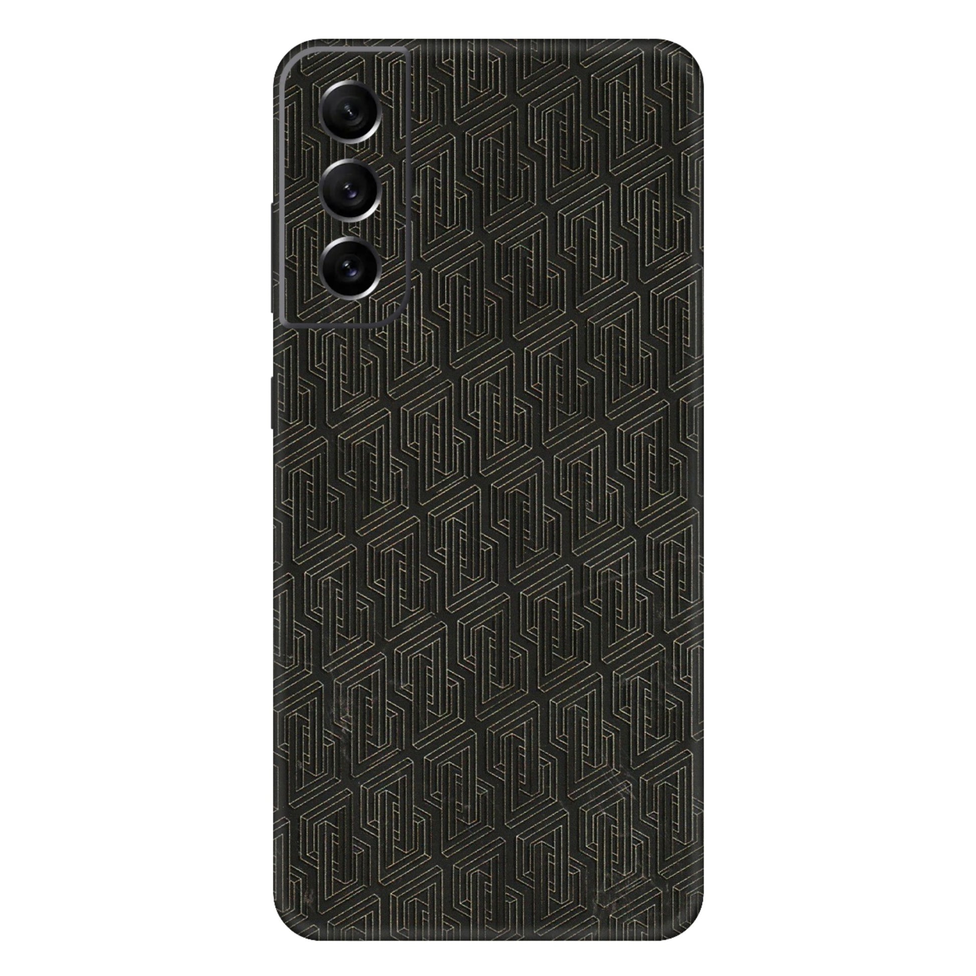 Samsung A/S Series Phone Skins (All Models) - Black Abstract Pattern - 3D Embossed Finish (L-117) Samsung Galaxy S21 FE 5G