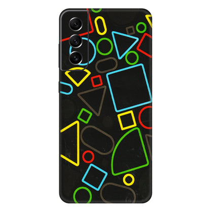 Samsung A/S Series Phone Skins (All Models) - Black Shapes - 3D Embossed Finish (L-131) Samsung Galaxy S21 FE 5G