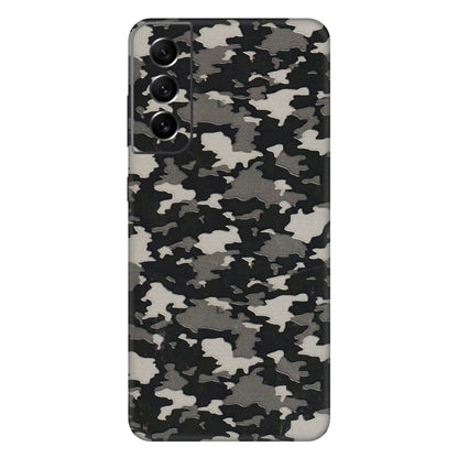 Samsung A/S Series Phone Skins (All Models) - Black/Grey Camoflaunge - 3D Embossed Finish (L-142) Samsung Galaxy S21 FE 5G