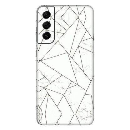 Samsung A/S Series Phone Skins (All Models) - Luxury White Marble Effect - 3D Embossed Finish (L-168) Samsung Galaxy S21 FE 5G