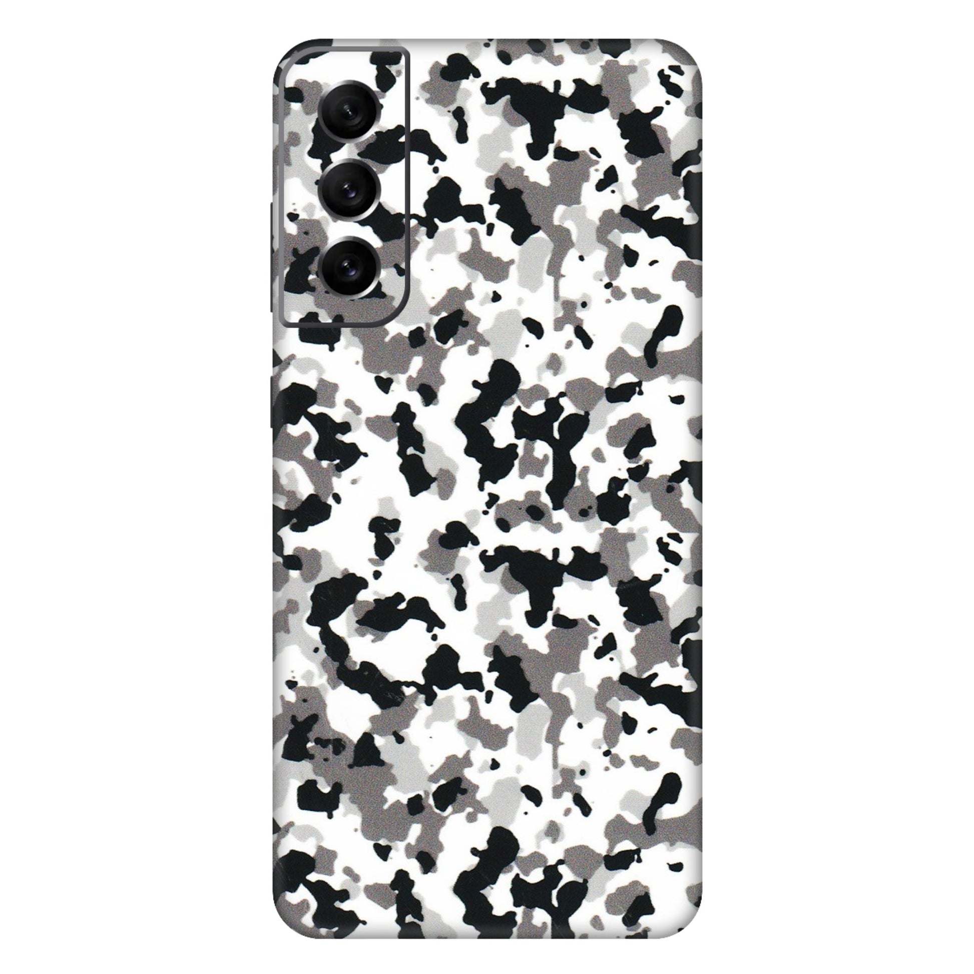 Samsung A/S Series Phone Skins (All Models) - White Black Camouflage - 3D Embossed Finish (L-18) Samsung Galaxy S21 FE 5G