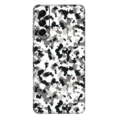 Samsung A/S Series Phone Skins (All Models) - White Black Camouflage - 3D Embossed Finish (L-18) Samsung Galaxy S21 FE 5G