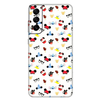 Samsung A/S Series Phone Skins (All Models) - Minnie Mouse & Donald Doodles s - 3D Embossed Finish (L-194) Samsung Galaxy S21 FE 5G