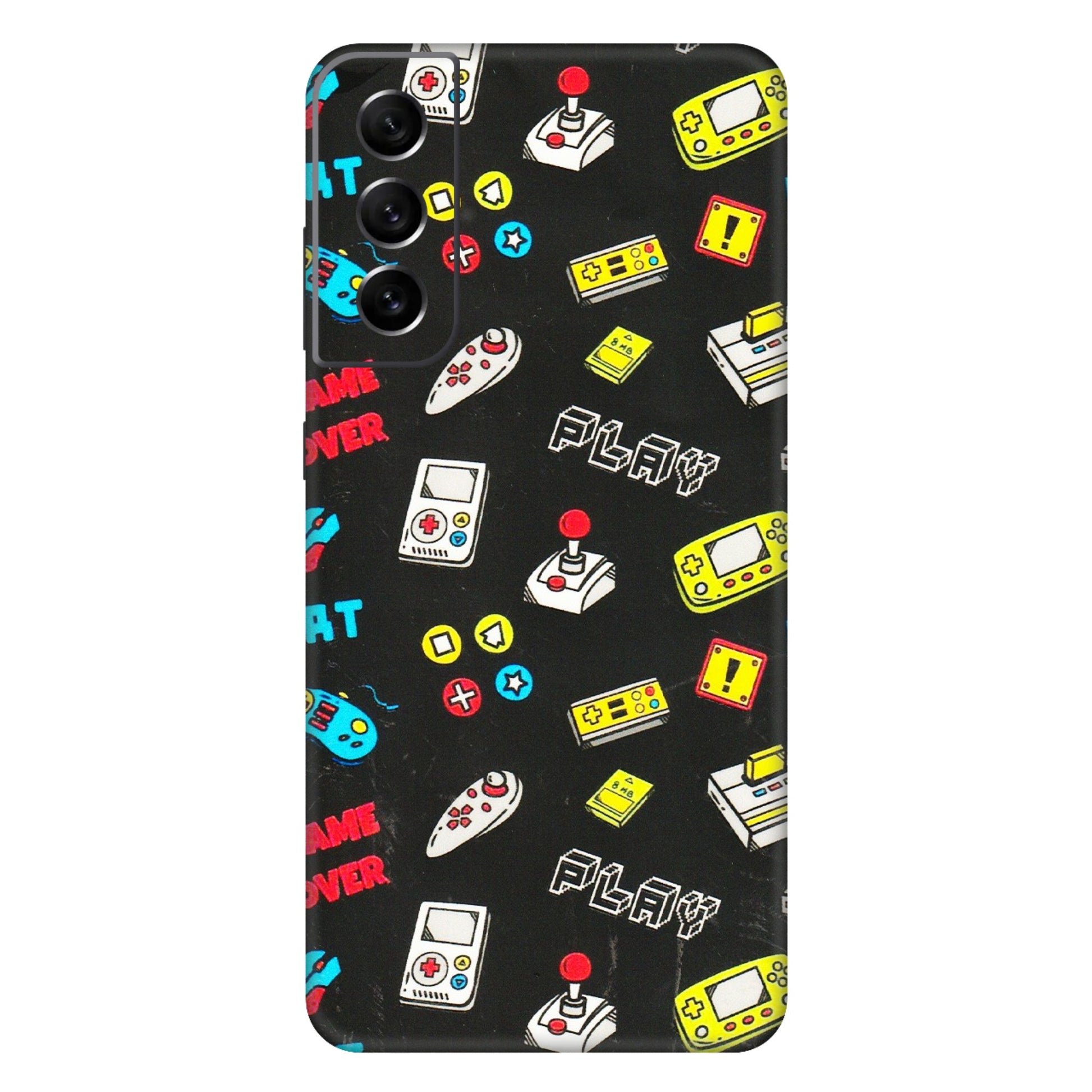 Samsung A/S Series Phone Skins (All Models) - Gaming Doodles - 3D Embossed Finish (L-224) Samsung Galaxy S21 FE 5G
