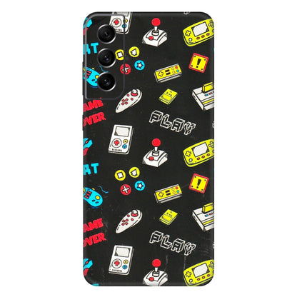 Samsung A/S Series Phone Skins (All Models) - Gaming Doodles - 3D Embossed Finish (L-224) Samsung Galaxy S21 FE 5G
