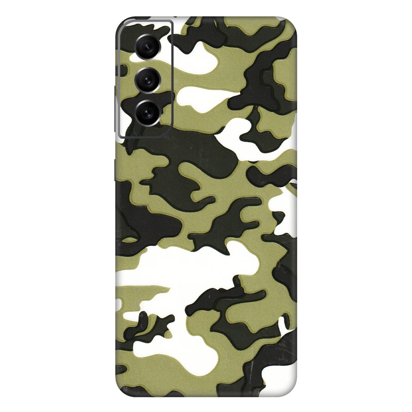 Samsung A/S Series Phone Skins (All Models) - Camouflages White And Green - 3D Embossed Finish (L-243) Samsung Galaxy S21 FE 5G