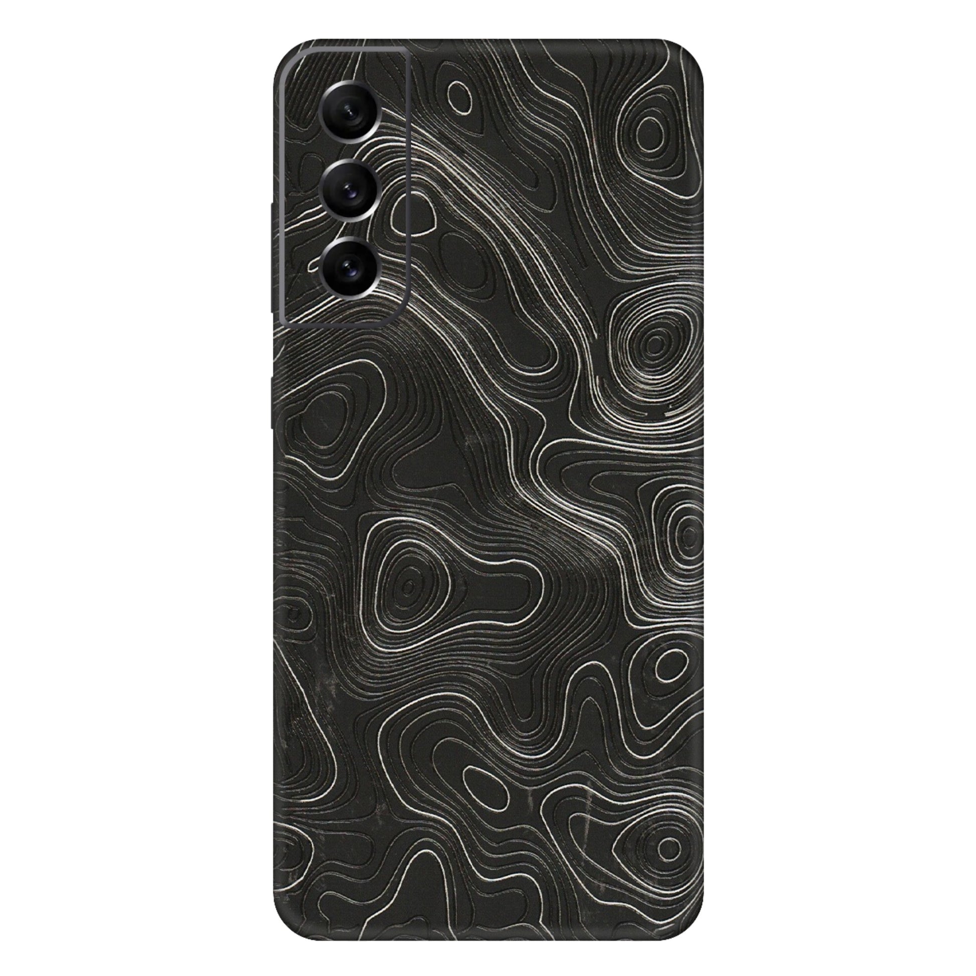 Samsung A/S Series Phone Skins (All Models) - Abstract White Line Map - 3D Embossed Finish (L-269) Samsung Galaxy S21 FE 5G