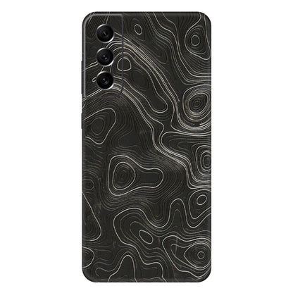Samsung A/S Series Phone Skins (All Models) - Abstract White Line Map - 3D Embossed Finish (L-269) Samsung Galaxy S21 FE 5G