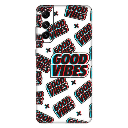 Samsung A/S Series Phone Skins (All Models) - Good Vibes - 3D Embossed Finish (L-282) Samsung Galaxy S21 FE 5G