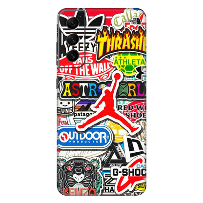 Samsung A/S Series Phone Skins (All Models) - Multi Brands Sticker Graffiti - 3D Embossed Finish (L-37) Samsung Galaxy S21 FE 5G