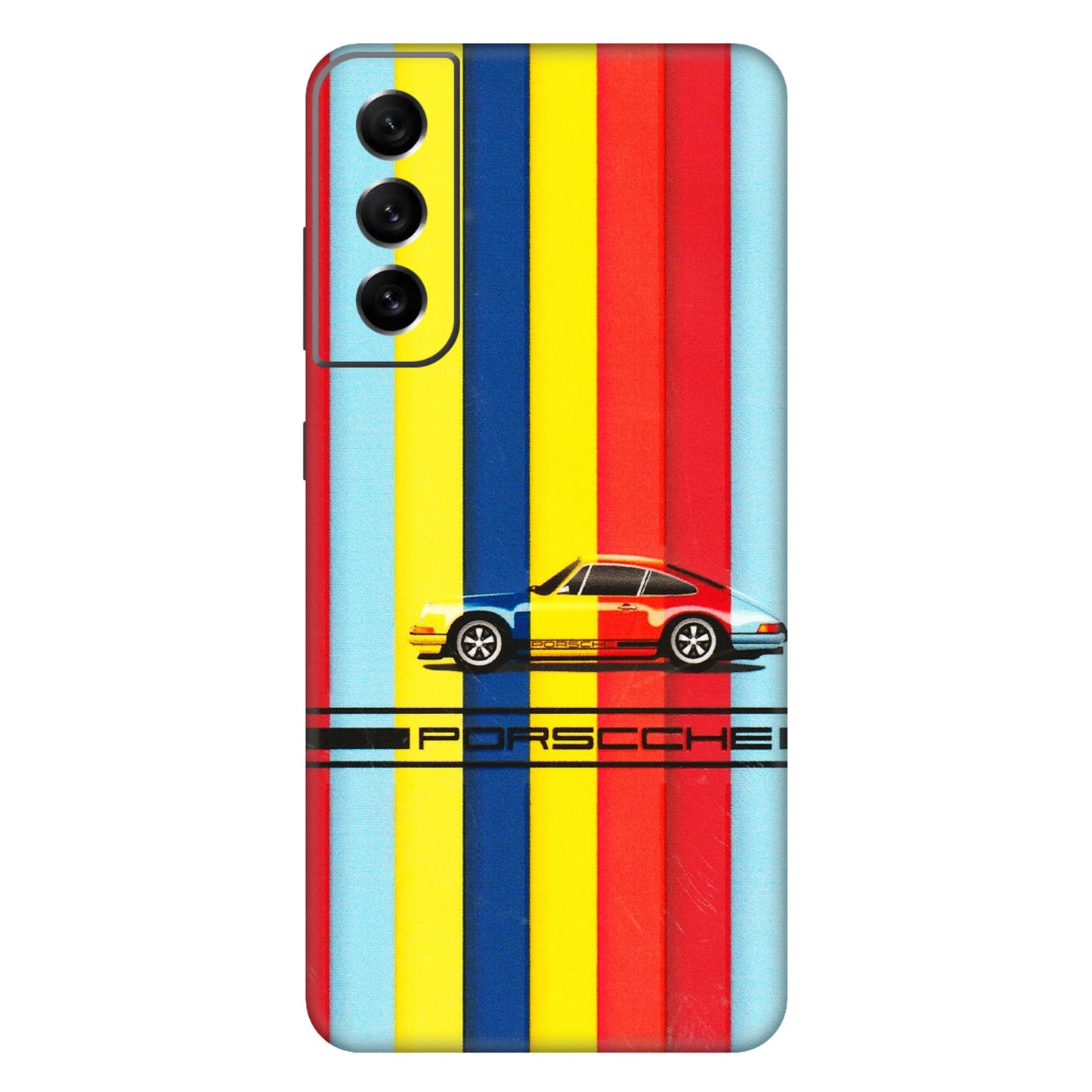 Samsung A/S Series Phone Skins (All Models) - Multicolour Porche - 3D Embossed Finish (L-39) Samsung Galaxy S21 FE 5G