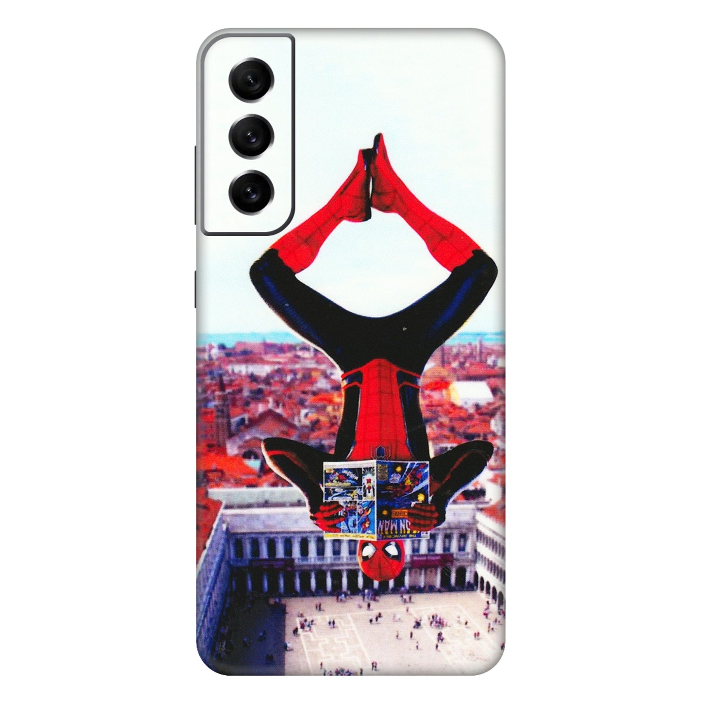Samsung A/S Series Phone Skins (All Models) - Spiderman Hanging - 3D Embossed Finish (L-53) Samsung Galaxy S21 FE 5G