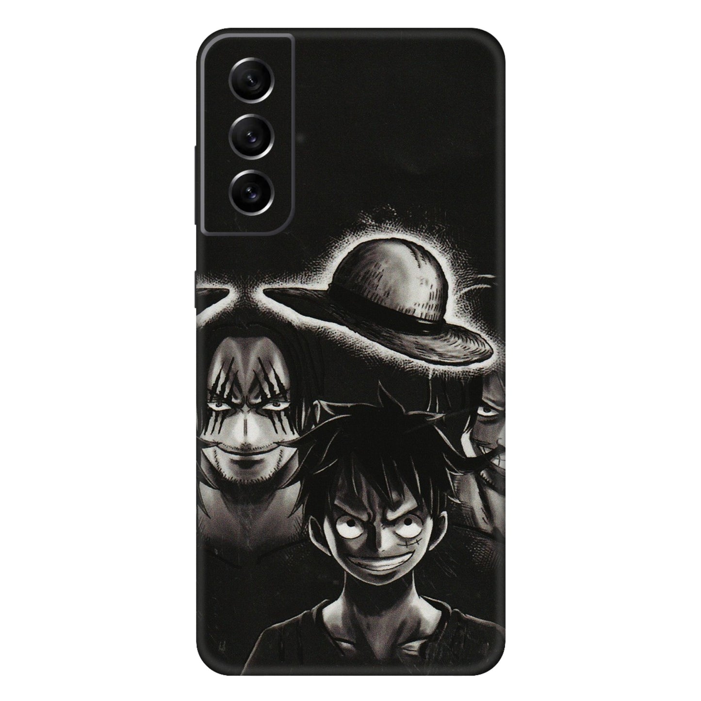 Samsung A/S Series Phone Skins (All Models) - Black Luffy Hat - 3D Embossed Finish (L-57) Samsung Galaxy S21 FE 5G