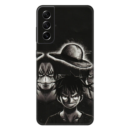 Samsung A/S Series Phone Skins (All Models) - Black Luffy Hat - 3D Embossed Finish (L-57) Samsung Galaxy S21 FE 5G