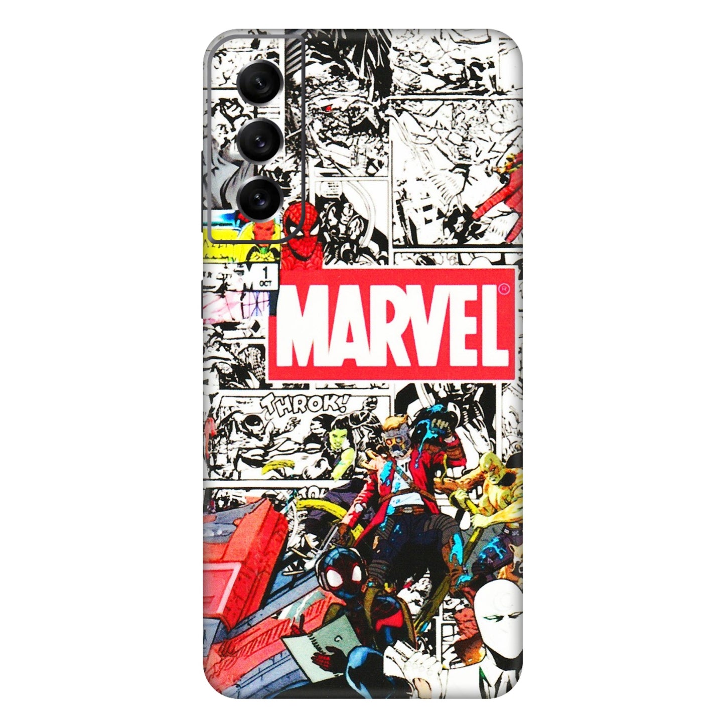 Samsung A/S Series Phone Skins (All Models) - Marvel Colorful Comic - 3D Embossed Finish (L-64) Samsung Galaxy S21 FE 5G