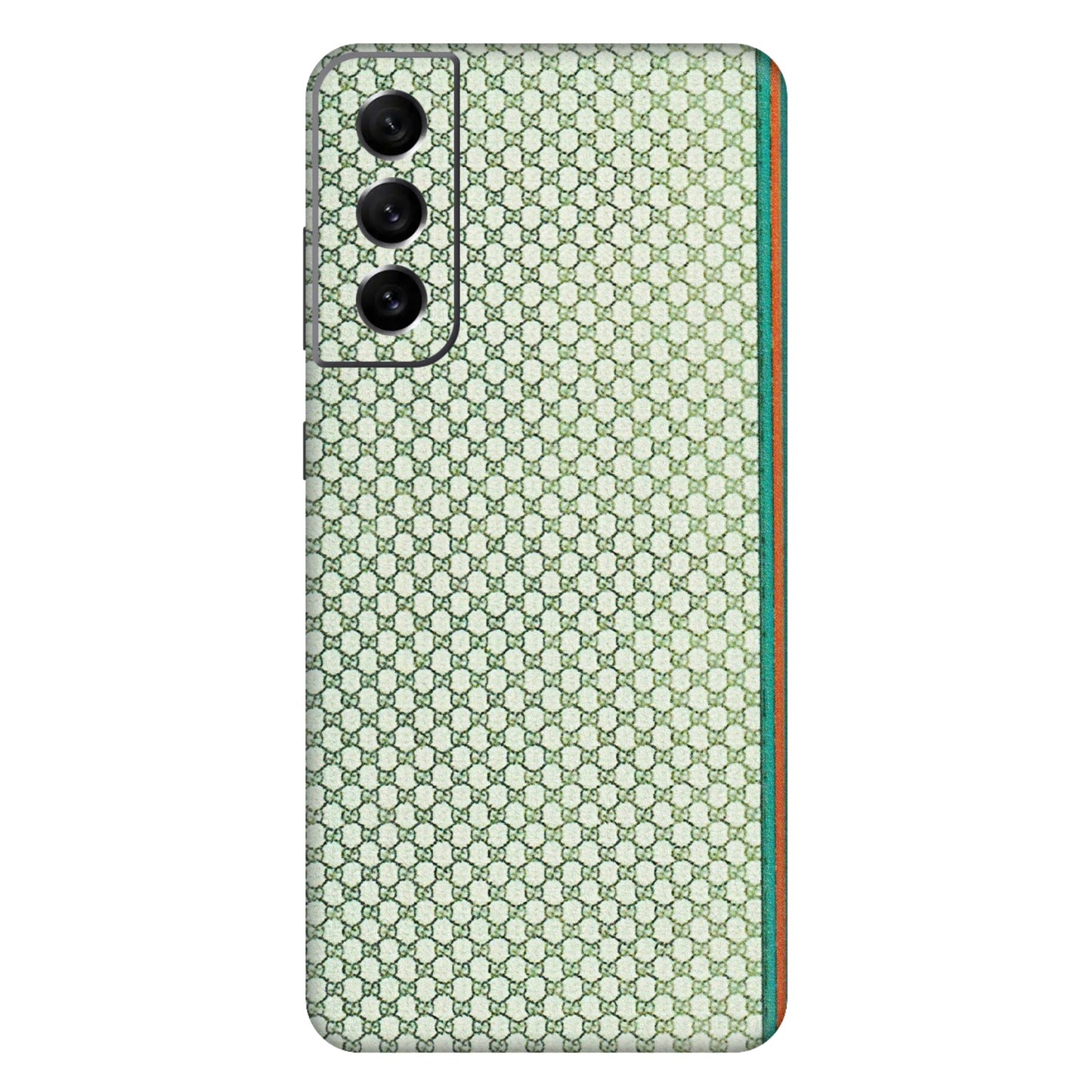 Samsung A/S Series Phone Skins (All Models) - Gucci Fabric Pattern - 3D Embossed Finish (L-73) Samsung Galaxy S21 FE 5G