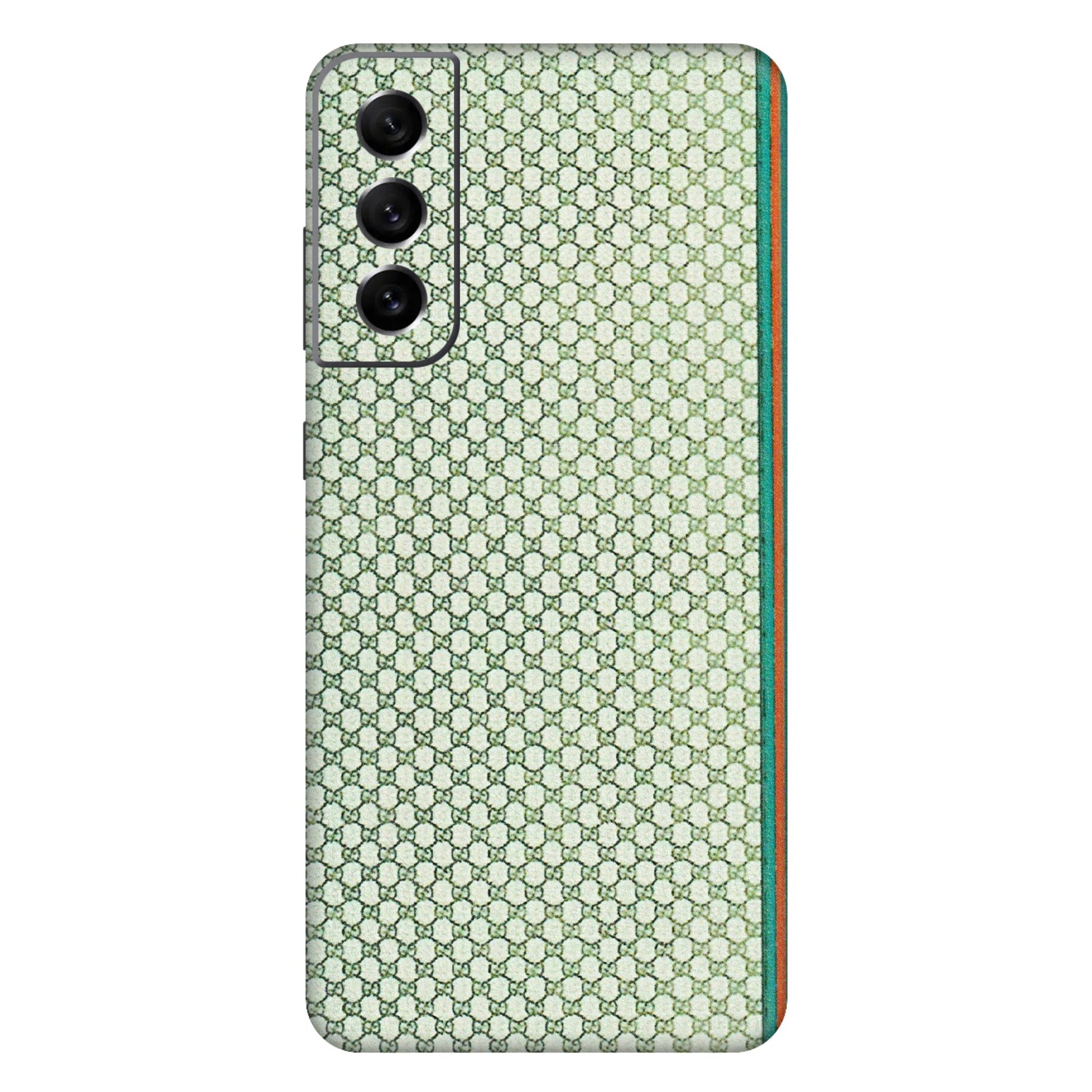 Samsung A/S Series Phone Skins (All Models) - Gucci Fabric Pattern - 3D Embossed Finish (L-73) Samsung Galaxy S21 FE 5G