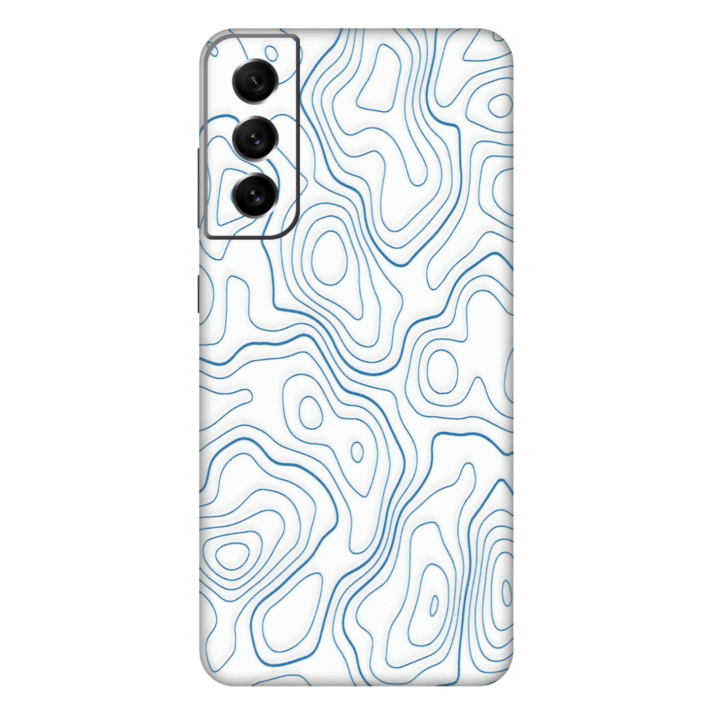 Samsung A/S Series Phone Skins (All Models) - Blue And White Swirls - Matte Finish (M-139) Samsung Galaxy S21 FE 5G