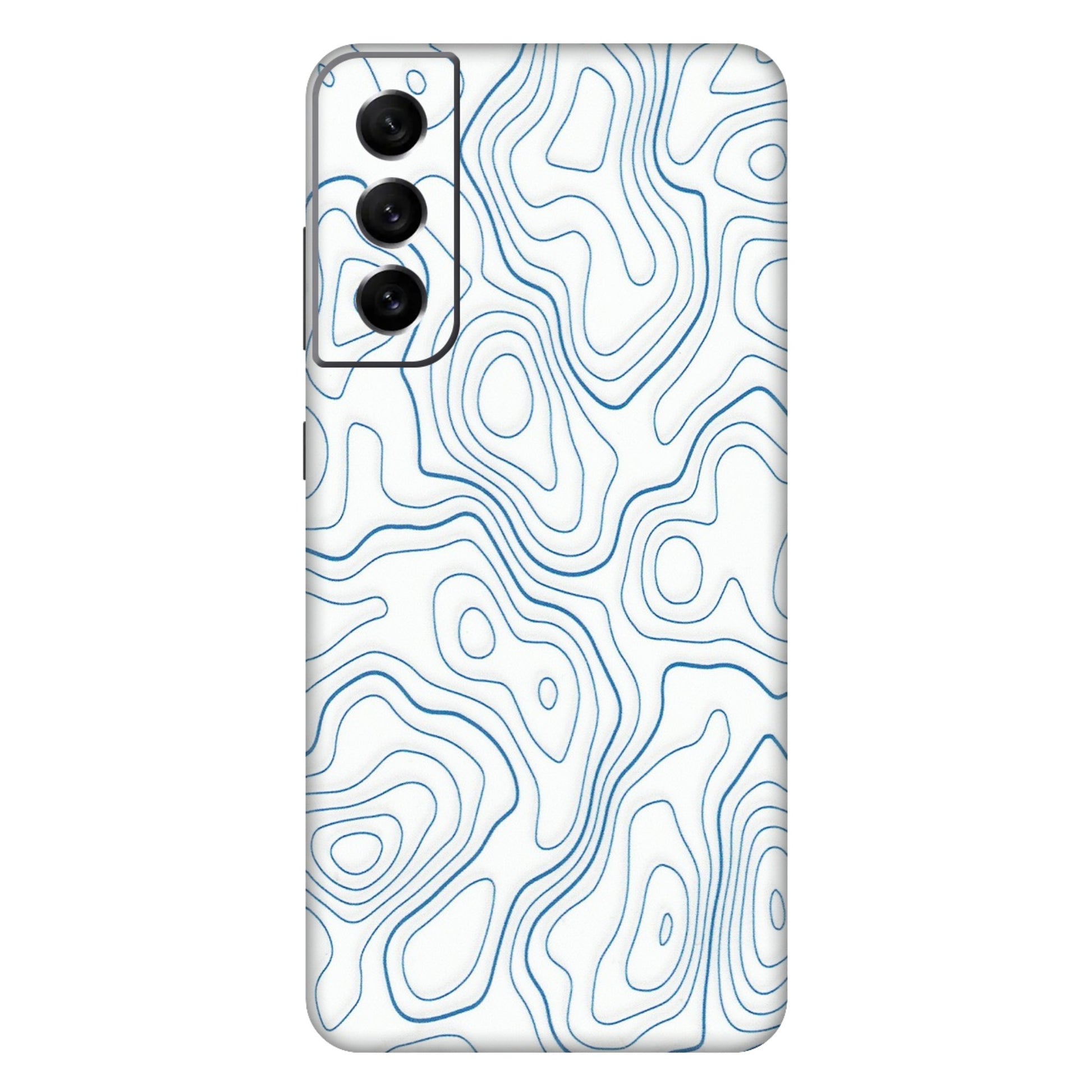 Samsung A/S Series Phone Skins (All Models) - Blue And White Swirls - Matte Finish (M-139) Samsung Galaxy S21 FE 5G