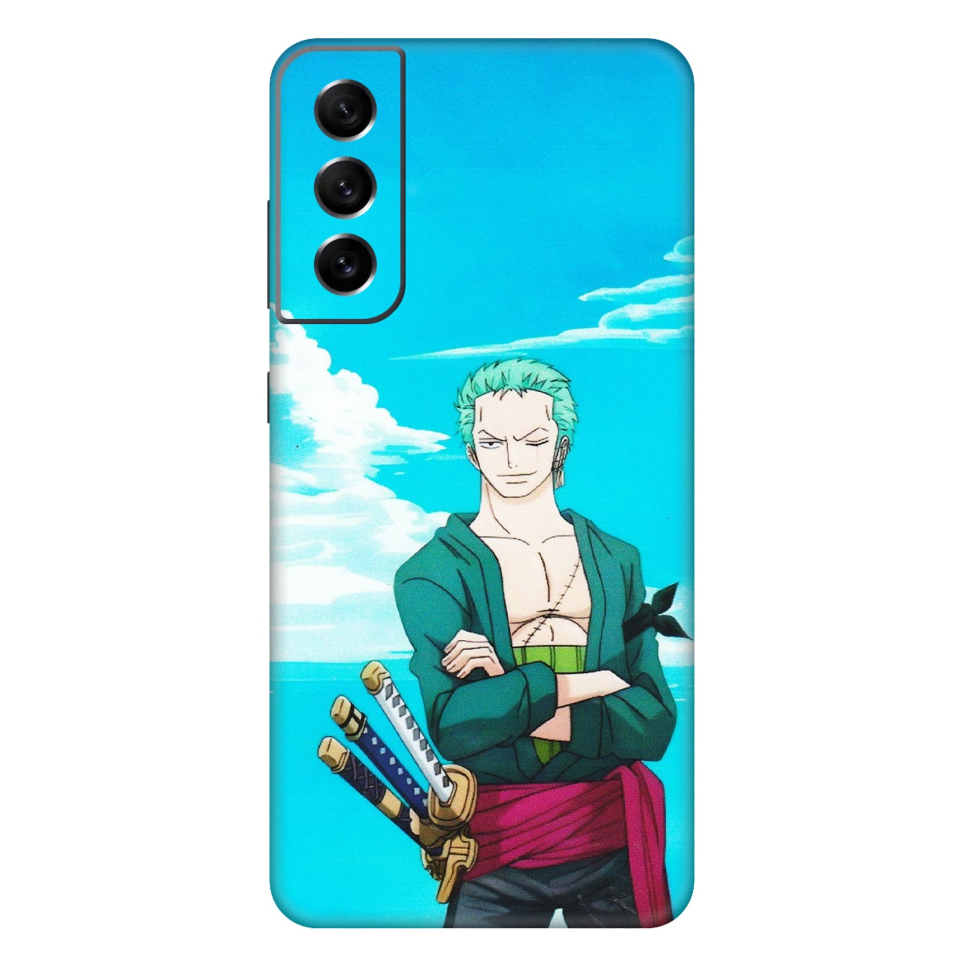 Samsung A/S Series Phone Skins (All Models) - Cool Swordman Zoro Anime - Matte Finish (M-143) Samsung Galaxy S21 FE 5G