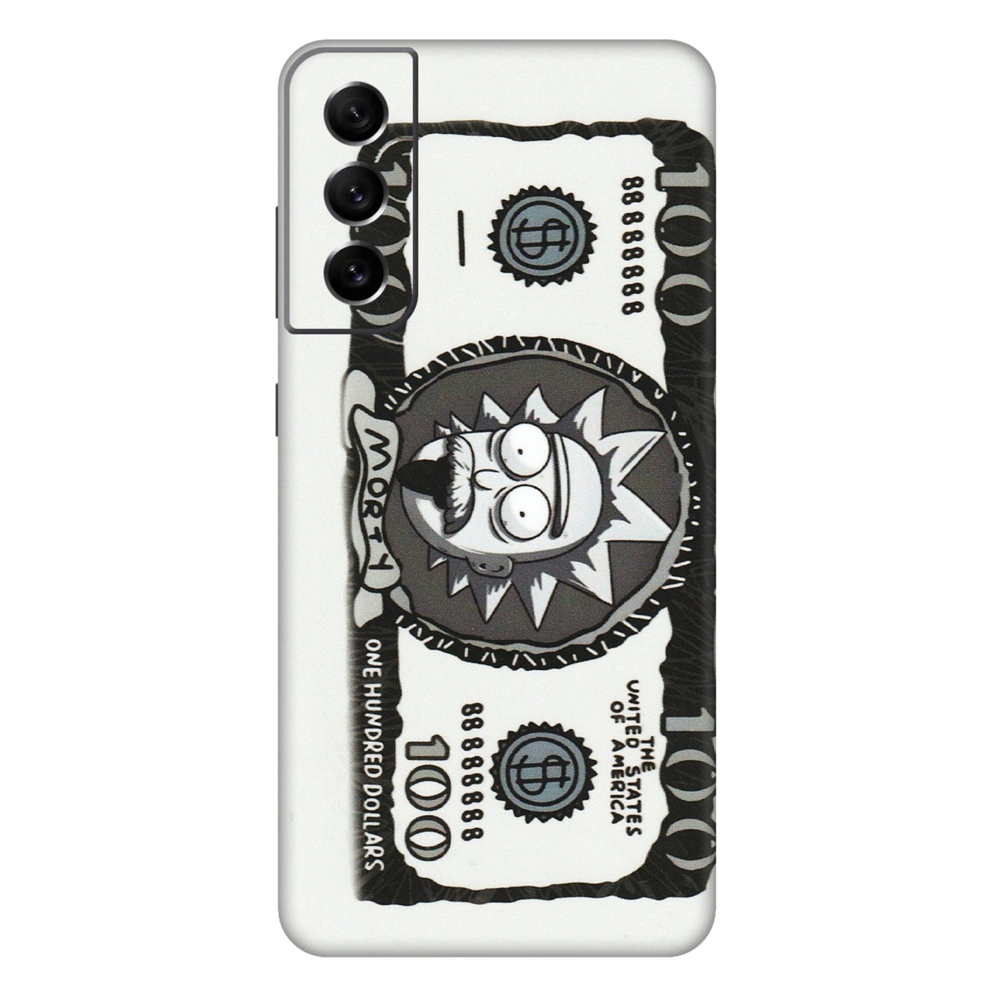 Samsung A/S Series Phone Skins (All Models) - Rick And Morty Hundred Dollar Anime - Matte Finish (M-161) Samsung Galaxy S21 FE 5G
