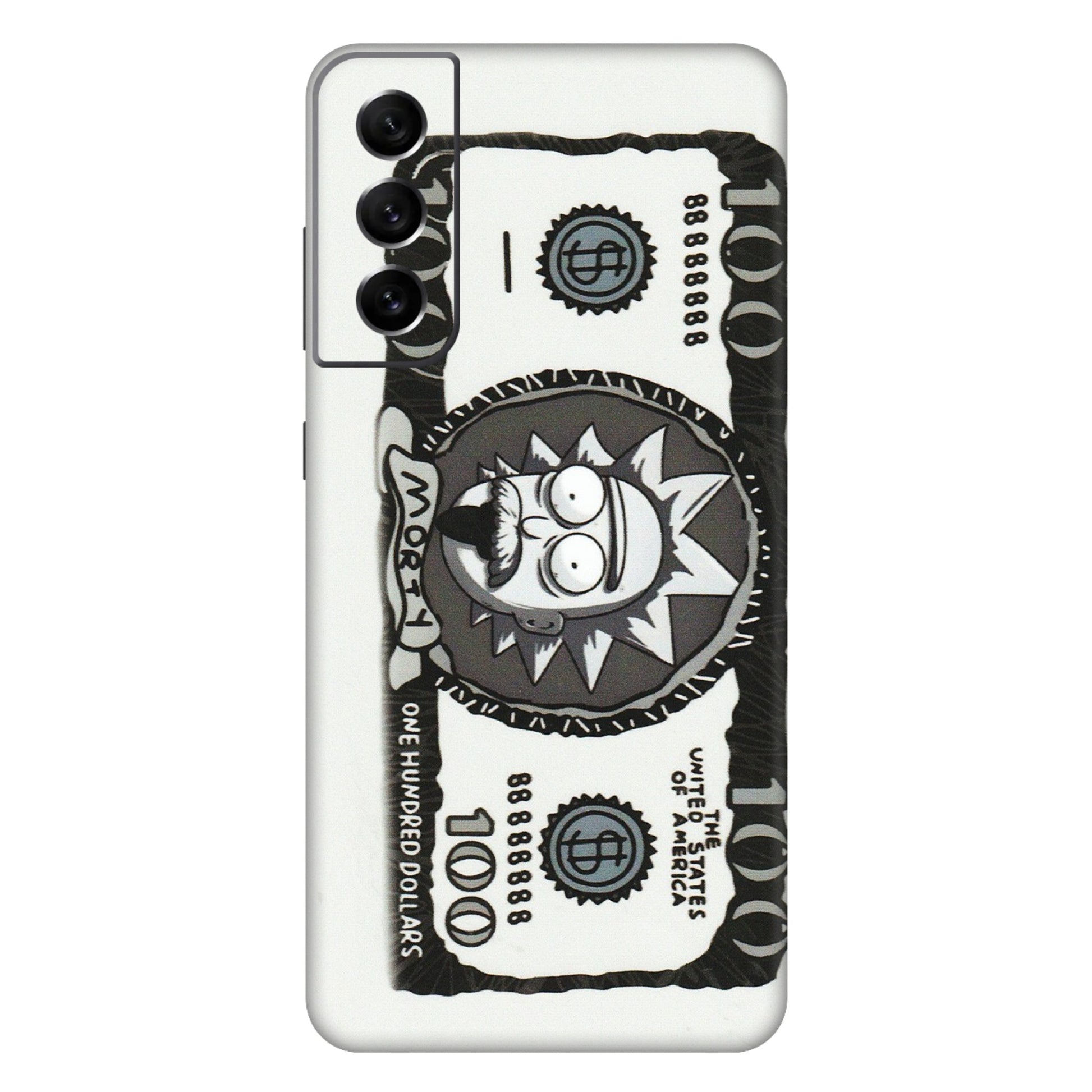 Samsung A/S Series Phone Skins (All Models) - Rick And Morty Hundred Dollar Anime - Matte Finish (M-161) Samsung Galaxy S21 FE 5G