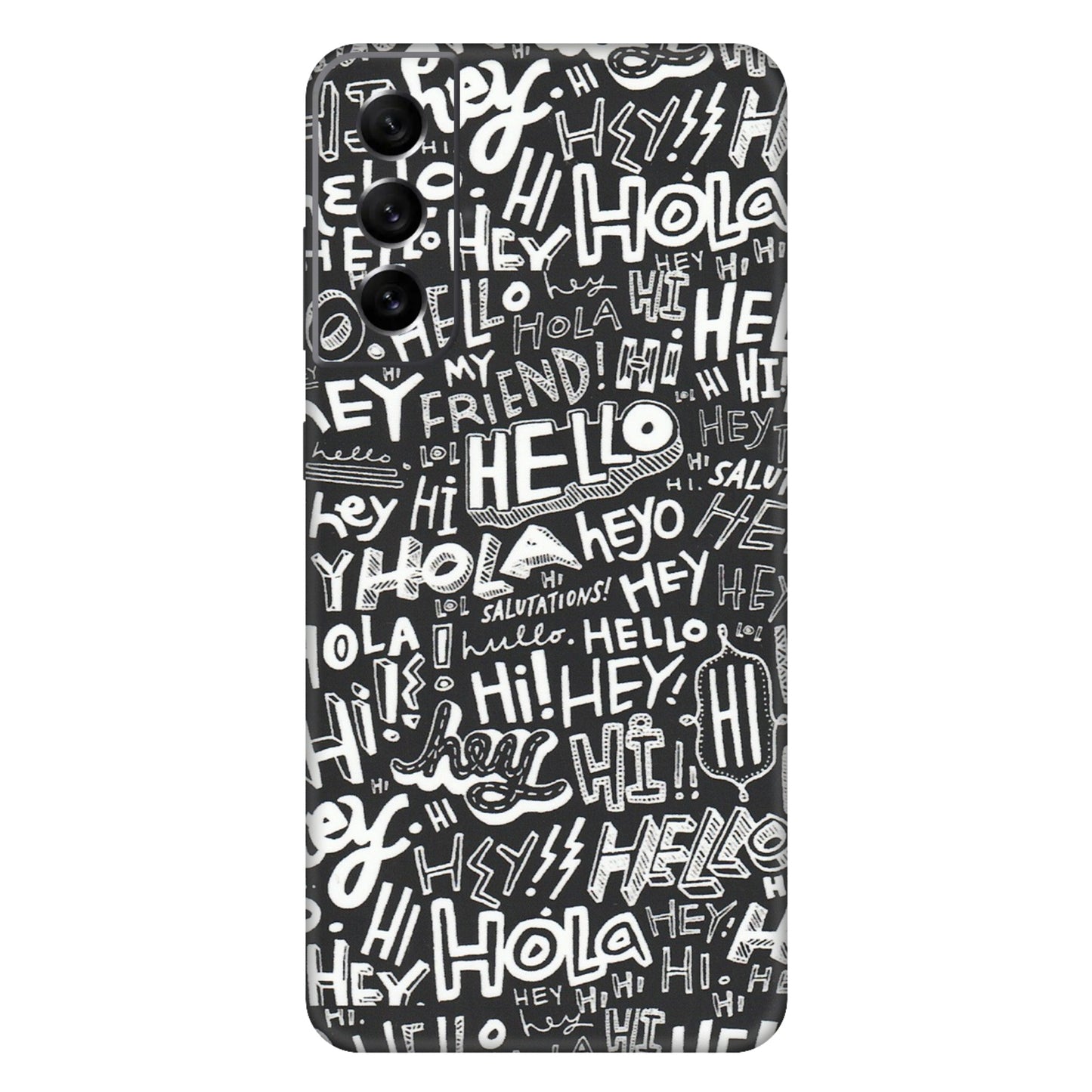 Samsung A/S Series Phone Skins (All Models) - Hi Hello Doodles - Matte Finish (M-25) Samsung Galaxy S21 FE 5G