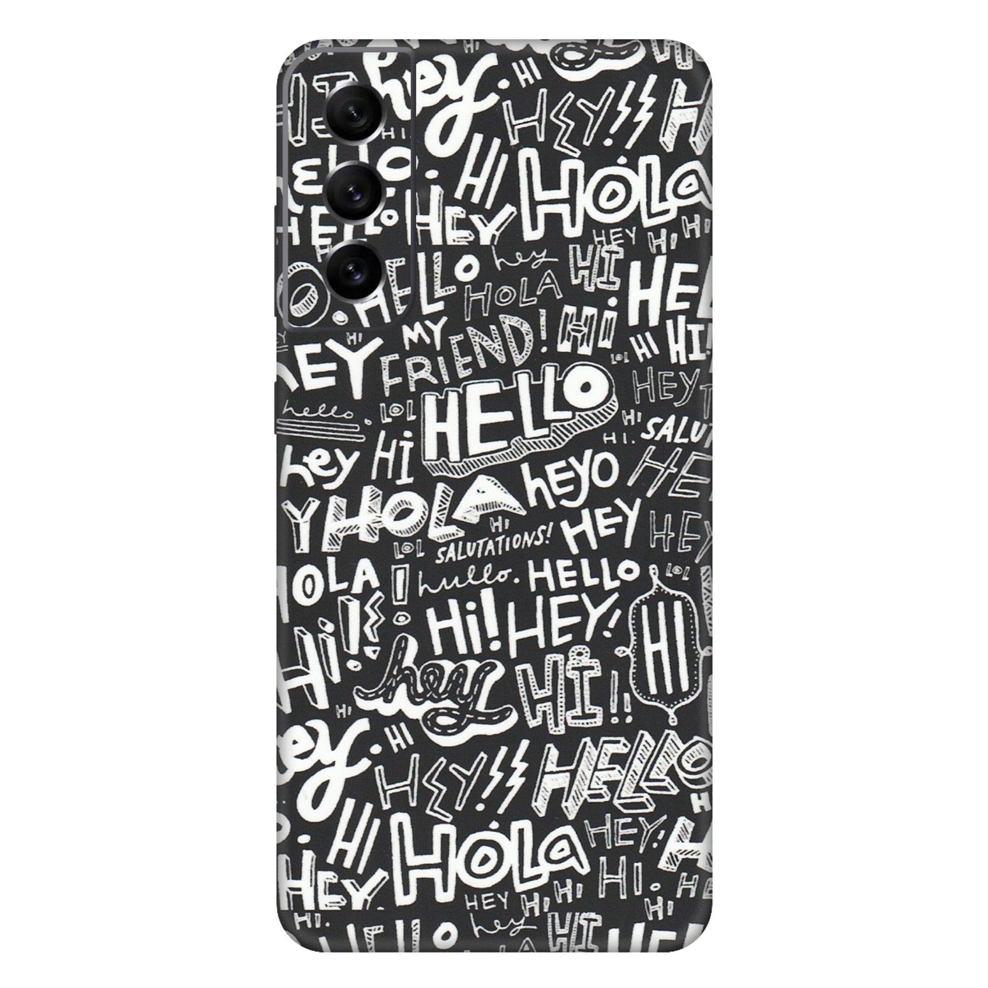 Samsung A/S Series Phone Skins (All Models) - Hi Hello Doodles - Matte Finish (M-25) Samsung Galaxy S21 FE 5G