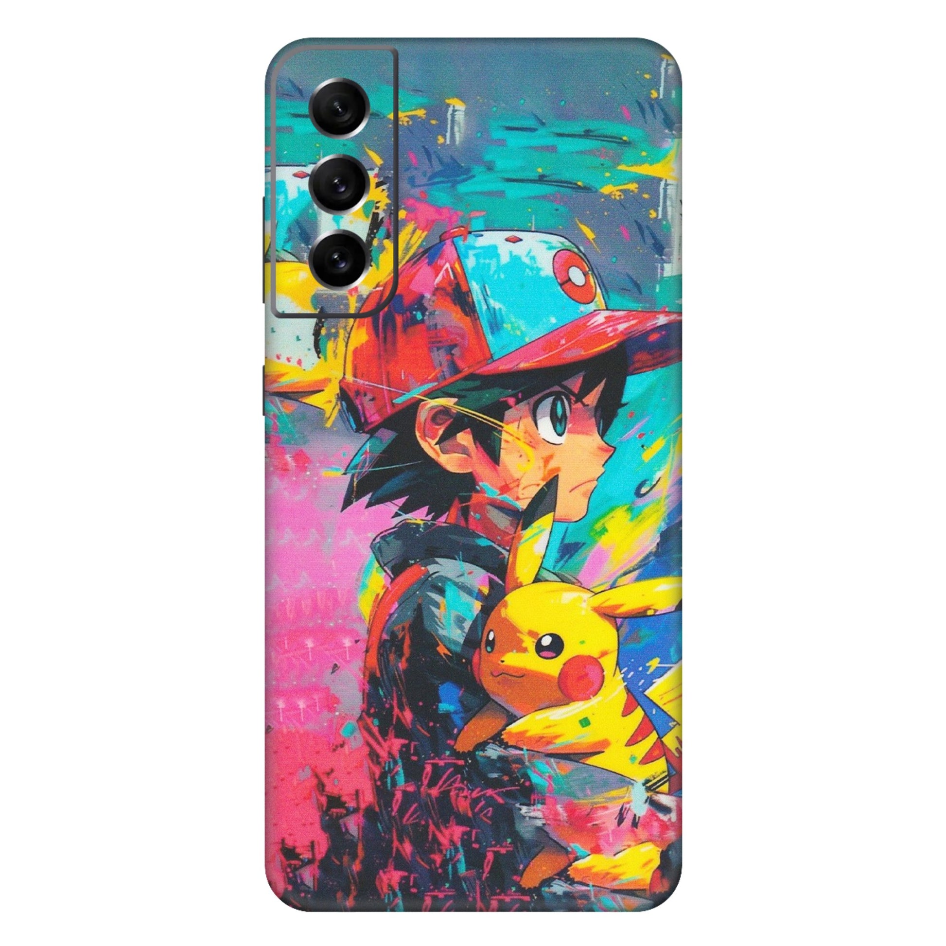 Samsung A/S Series Phone Skins (All Models) - Ash & Pikachu - Matte Finish (M-26) Samsung Galaxy S21 FE 5G