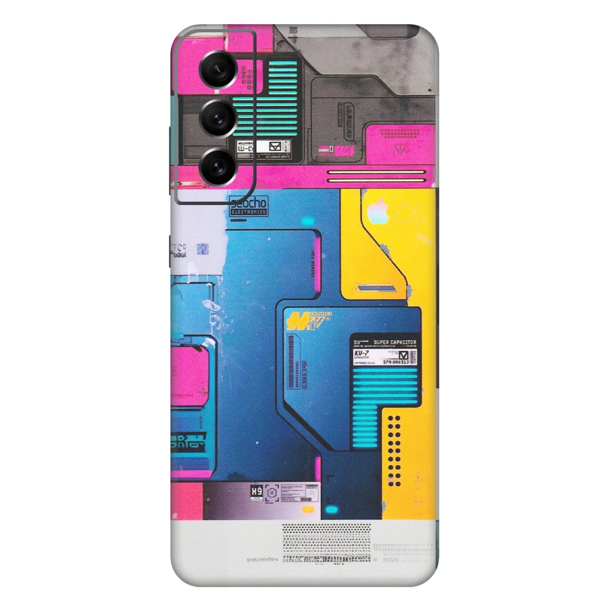 Samsung A/S Series Phone Skins (All Models) - Colourfull Motherboard Internals - Matte Finish (M-55) Samsung Galaxy S21 FE 5G