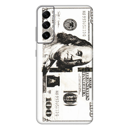 Samsung A/S Series Phone Skins (All Models) - 100 Dollar Currency - Transparent Finish (T-01) Samsung Galaxy S21 FE 5G