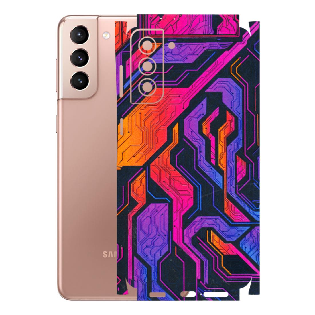 Samsung A/S Series Phone Skins (All Models) - Tech Circuits Futuristic - 3D Embossed Finish (L-07) Samsung Galaxy S21 Plus 5G