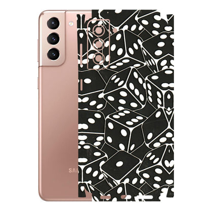 Samsung A/S Series Phone Skins (All Models) - Big Black Dices - 3D Embossed Finish (L-106) Samsung Galaxy S21 Plus 5G