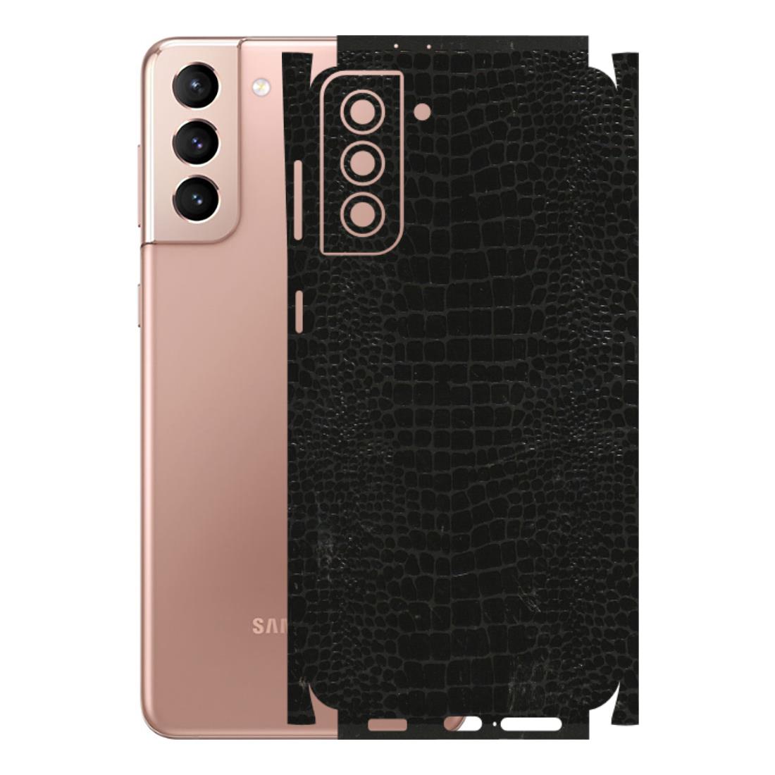 Samsung A/S Series Phone Skins (All Models) - Snake Leather Black - 3D Embossed Finish (L-107) Samsung Galaxy S21 Plus 5G