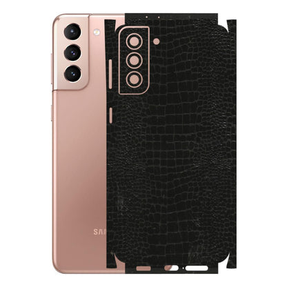 Samsung A/S Series Phone Skins (All Models) - Snake Leather Black - 3D Embossed Finish (L-107) Samsung Galaxy S21 Plus 5G