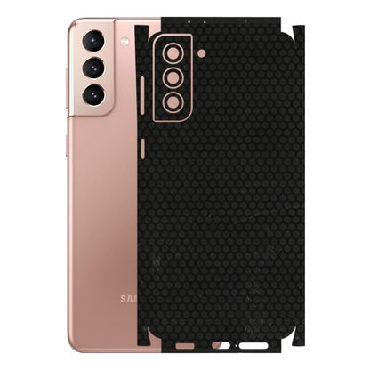Samsung A/S Series Phone Skins (All Models) - Black honeycomb - 3D Embossed Finish (L-114) Samsung Galaxy S21 Plus 5G