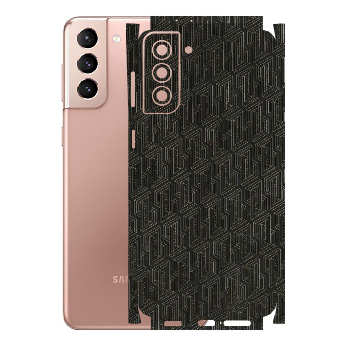 Samsung A/S Series Phone Skins (All Models) - Black Abstract Pattern - 3D Embossed Finish (L-117) Samsung Galaxy S21 Plus 5G