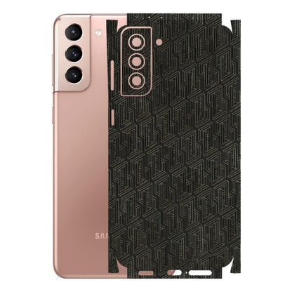 Samsung A/S Series Phone Skins (All Models) - Black Abstract Pattern - 3D Embossed Finish (L-117) Samsung Galaxy S21 Plus 5G