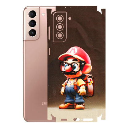Samsung A/S Series Phone Skins (All Models) - Little Mario - 3D Embossed Finish (L-119) Samsung Galaxy S21 Plus 5G