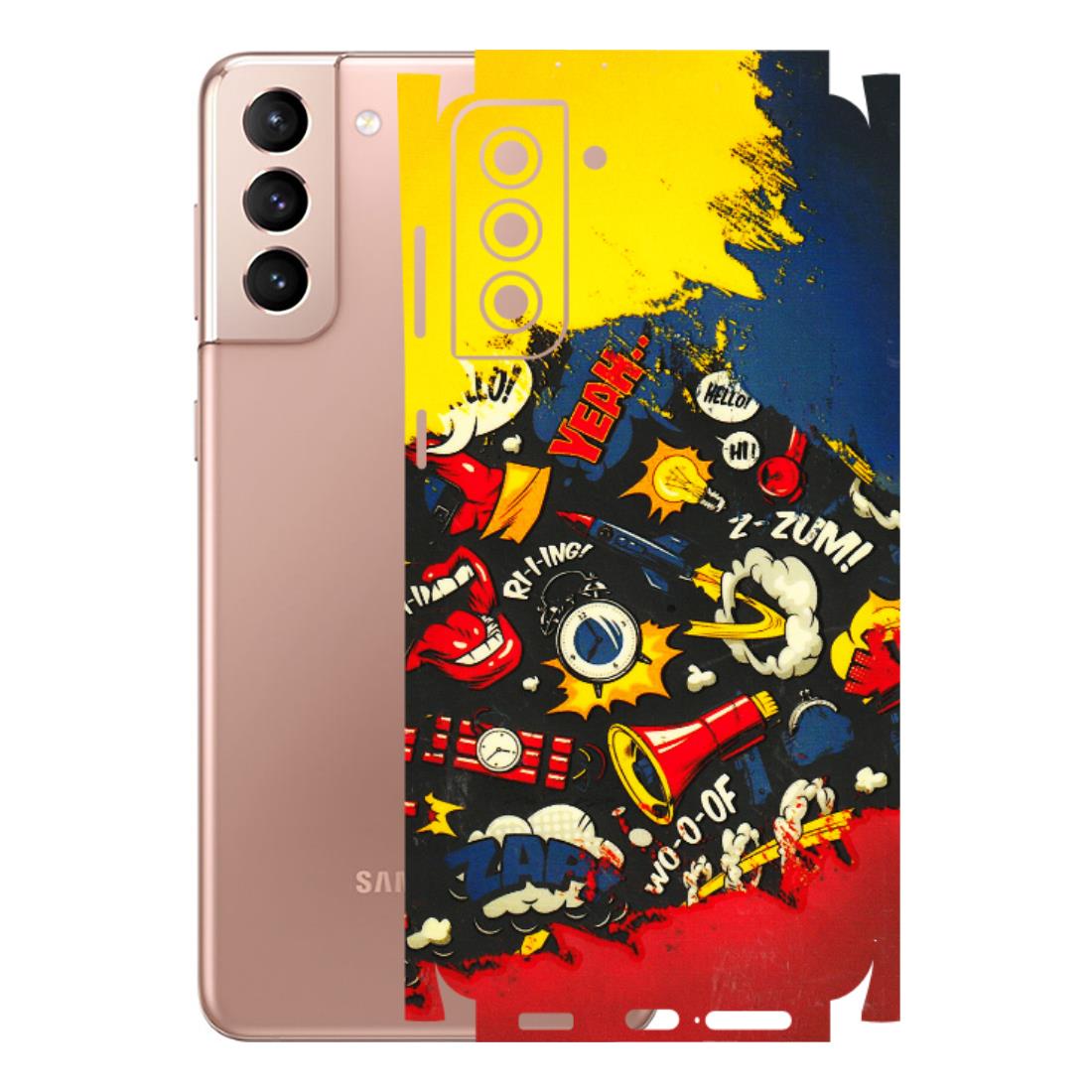 Samsung A/S Series Phone Skins (All Models) - Pacific Doodle Art - 3D Embossed Finish (L-120) Samsung Galaxy S21 Plus 5G