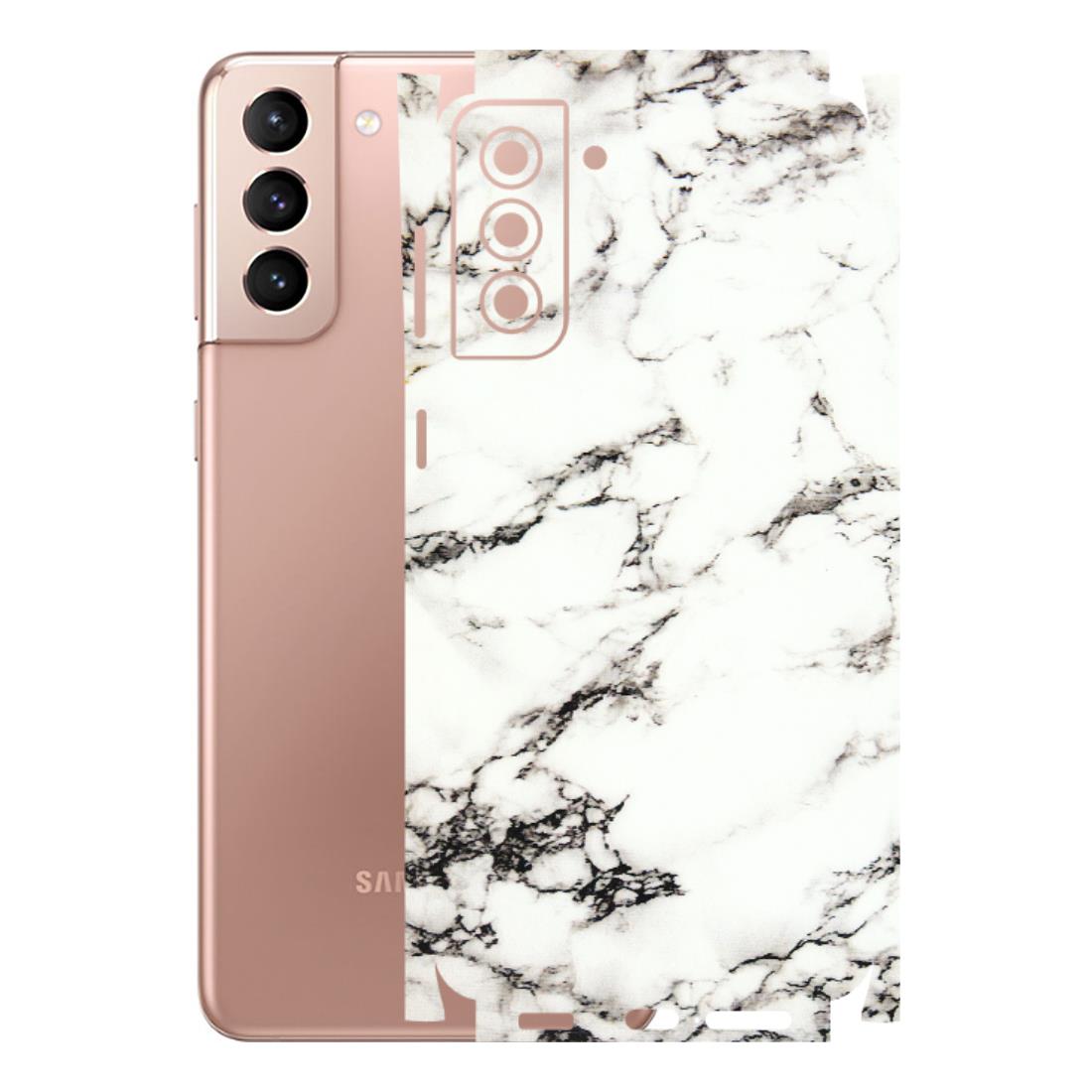 Samsung A/S Series Phone Skins (All Models) - Black and White Marble Texture - 3D Embossed Finish (L-124) Samsung Galaxy S21 Plus 5G
