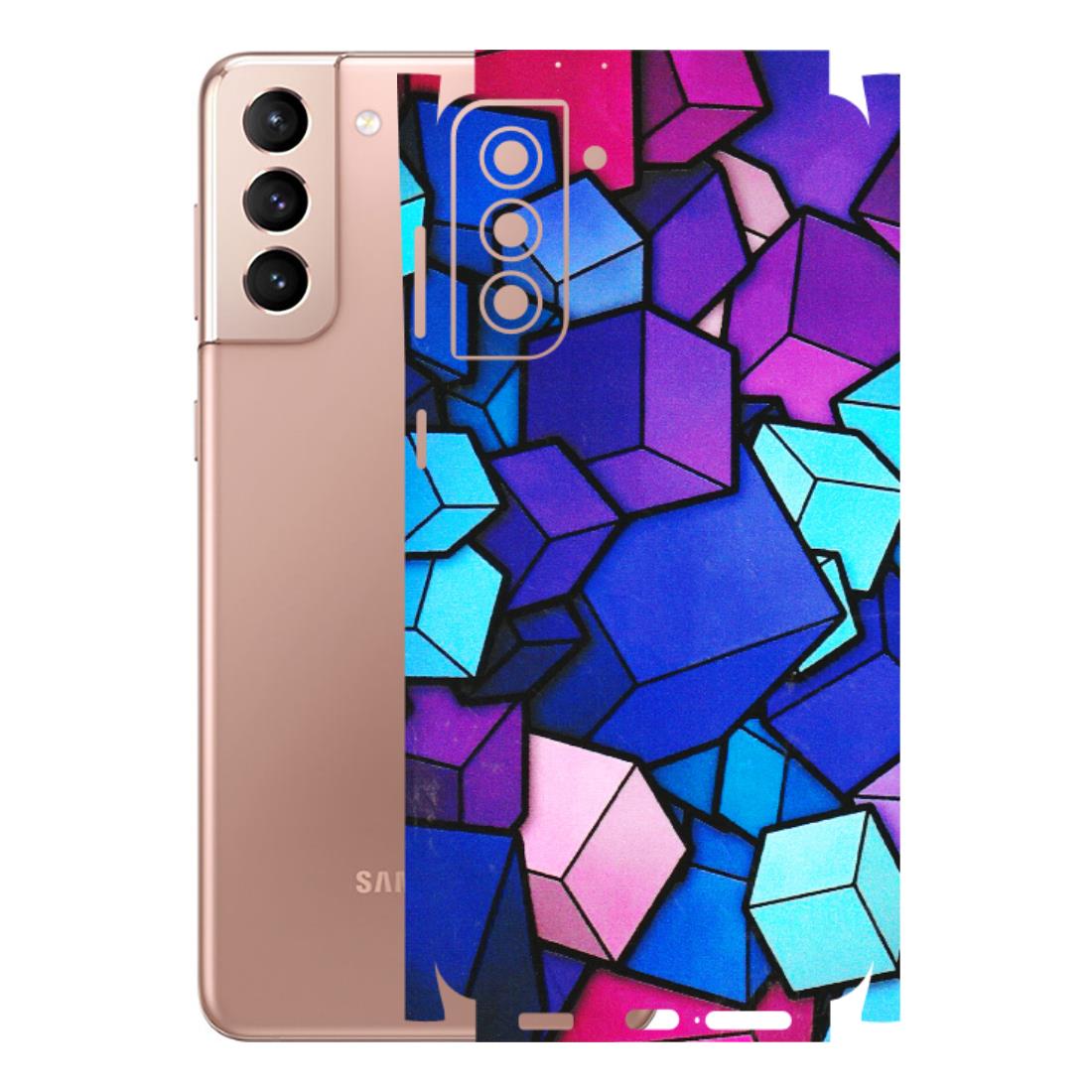 Samsung A/S Series Phone Skins (All Models) - Cube Doodle - 3D Embossed Finish (L-141) Samsung Galaxy S21 Plus 5G