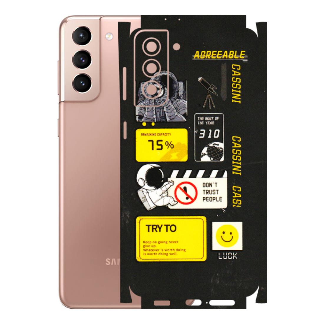Samsung A/S Series Phone Skins (All Models) - Black Cassini - 3D Embossed Finish (L-161) Samsung Galaxy S21 Plus 5G