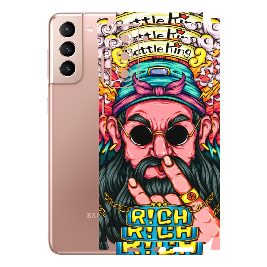 Samsung A/S Series Phone Skins (All Models) - Battle King Dude Face - 3D Embossed Finish (L-178) Samsung Galaxy S21 Plus 5G