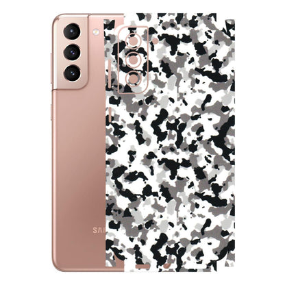 Samsung A/S Series Phone Skins (All Models) - White Black Camouflage - 3D Embossed Finish (L-18) Samsung Galaxy S21 Plus 5G