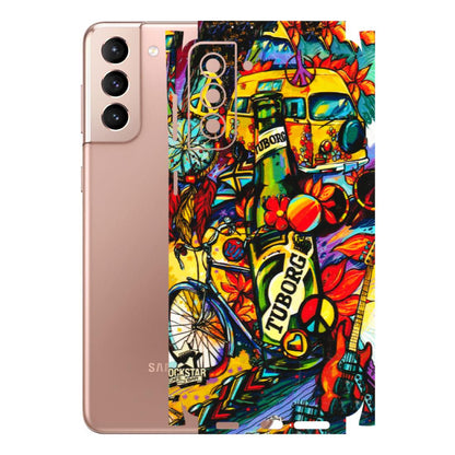 Samsung A/S Series Phone Skins (All Models) - Cool Beer Bottle - 3D Embossed Finish (L-193) Samsung Galaxy S21 Plus 5G