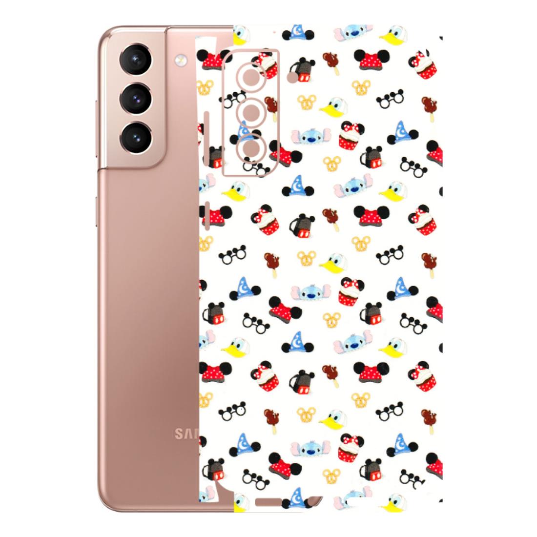 Samsung A/S Series Phone Skins (All Models) - Minnie Mouse & Donald Doodles s - 3D Embossed Finish (L-194) Samsung Galaxy S21 Plus 5G