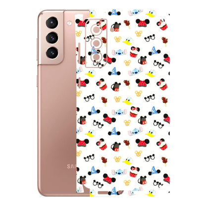 Samsung A/S Series Phone Skins (All Models) - Minnie Mouse & Donald Doodles s - 3D Embossed Finish (L-194) Samsung Galaxy S21 Plus 5G
