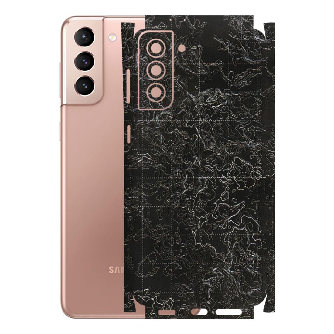 Samsung A/S Series Phone Skins (All Models) - Black map Texture - 3D Embossed Finish (L-201) Samsung Galaxy S21 Plus 5G